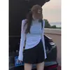 Camiseta Blanca de Manga Larga Transparente Estilo Coreano Versátil para Mujer Otoño 2024 Nueva Ajustada Adelgazante Camisa Base Top Elegante