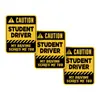 Pegatinas magnéticas reflectantes para parachoques de prácticas para estudiantes conductores transfronterizos, pegatinas de impresión DIY gratuitas en inglés