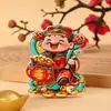 Ímã de Geladeira Criativo Estilo Chinês Deus da Riqueza Giratório de Ano Novo, Imã Decorativo Magnético de Resina de Fada Fofa Atraente da Fortuna