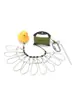 Ise Mount Isca para Pesca ao Ar Livre Conjunto de Fivelas para Peixe Vivo em Aço Inoxidável 304 5 Fivelas 10 Fivelas com Paracord Boia de Pato Amarelo Pequeno