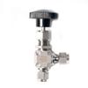Válvula de Aguja de Cierre Industrial de Ángulo Recto con Doble Cartucho Roke Tipo Tapa de Válvula Integral de Acero Inoxidable 316 Válvula de Aguja Imperial