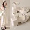 Sandalias Romanas Trenzadas de Tacón Grueso para Mujer, Tendencia 2025 Moda de Verano Nueva, Zapatos Casuales para Mujer, Cuña de Plataforma Impermeable de Tacón Alto