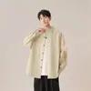Enbu Camisa Casual de Manga Larga a Rayas para Hombre Nueva Primavera y Otoño Versátil de Moda Marca Holgada Estilo Japonés Elegante Camisa Chaqueta