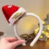 Accesorios para la Cabeza de Navidad Reno Lazo Diadema para el Cabello Femenina Creativa Divertida Pasador Diadema de Astas Diadema para Disfraz de Fiesta Cabello
