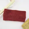 Diadema de punto acanalado de color liso estilo europeo y americano, diadema de ala ancha, orejera de lana, accesorio para la cabeza para deportes y yoga, accesorio para el cabello para adelgazar la cara