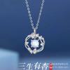 Collar de la suerte Sansheng niña plata esterlina 925 nicho de lujo ligero 2024 nuevo otoño e invierno Año Nuevo Día de San Valentín regalo