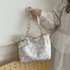 Bolsa de Lona Estrela Dupla Face Estilo Coreano para Mulheres, Nova Bolsa Tote de Ombro de Grande Capacidade, Bolsa Casual para o Dia a Dia Estilo Relaxado
