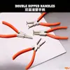 Juego de 4 Piezas de Pinzas para Anillos de Retención de 7 Pulgadas, Pinzas para Anillos de Retención de Doble Propósito con Cabeza Recta y Curva, Pinzas de Expansión Interna y Externa de Nariz Puntiaguda para Anillos de Retención