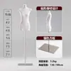 Accesorios de Modelo de Ropa Femenino Estilo Coreano Medio Cuerpo Hombros Descubiertos Cuerpo Plano Pecho Plano Pecho Pequeño Maniquí de Cuerpo Humano Soporte de Exhibición Ropa para Mujer