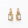 Retención de color 18K oro real rectangular color blanco colgante de piedra diy pulsera collar aretes accesorios de joyería material