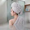 Touca Seca Cabelo de Fleece Coral Feminina Francesa Absorvente Touca de Banho Macia Faixa para Cabeça Toalha Seca Cabelo Adulto Faixa para Cabeça Touca de Banho