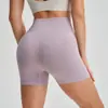 Double 6 Nylon Roupa Externa Shorts Esportivos Femininos Levanta Bumbum Corrida Comprimento Três Quartos Cintura Alta Calças Fitness Roupa de Yoga Respirável Amigo da Pele