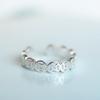 Anillo abierto de Plata Esterlina s925 liso con cuerda de cobre anillo de dinero joyería de plata esterlina al por mayor de Corea