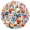 50 Pegatinas de Graffiti de Fútbol Pegatinas Creativas de Balones Deportivos Pegatinas Decorativas Impermeables para Taza de Agua Equipaje Teléfono Móvil