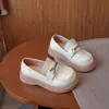 Sapatos de Couro Infantis 2026 Primavera Novo Modelo Sapatos de Desempenho Antiderrapantes para Alunos do Ensino Fundamental Meninos e Meninas Sapatos Individuais Estilo Britânico