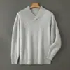 Baicai Terciopelo Otoño/Invierno Primera Línea Listo para Usar Lana Pura Chaleco de Punto para Hombre Cuello Chal Gama Alta Negocios Casual Tejido