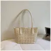 2026 Bolso de Mano Tejido Hueco Nuevo para Mujer, Bolso de Hombro de Gran Capacidad para Vacaciones, Bolso Cesta de Moda para el Trabajo