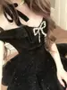 Vestido de Festa de Aniversário, Vestido Tutu Princesa de Luxo de Alta Qualidade, Vestido de Veludo Sem Alças de Um Ombro