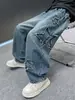 Nueva colección de otoño de pantalones vaqueros para niños, pantalones vaqueros largos modernos y versátiles para niños y estudiantes de secundaria.