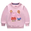 Sudadera de Terciopelo Infantil Peggy Piggy Niños Terciopelo Ropa de Otoño e Invierno Niñas Engrosada Cálida Base Ropa Infantil de Invierno