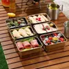 Caja de Almacenamiento de Alimentos de Acero Inoxidable, Cuadrada con Tapa, Caja de Almacenamiento de Alimentos para Refrigerador, Gran Capacidad, Sellada, a Prueba de Fugas, Caja para Conservar la Frescura