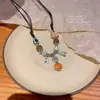 Colar estilo boho para mulheres Colar chinês étnico estilo férias gargantilha corrente de clavícula nicho de luxo leve