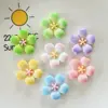 Flor de Cinco Pétalos Degradada Flor de Cerezo Accesorios de Resina DIY Funda para Teléfono Móvil Taza de Agua Imán para Refrigerador Material Decorativo Flor de Durazno