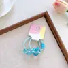Cuerda para la cabeza de niña Perforación de hielo Anillo para el pelo de amor Color caramelo Alta elasticidad No golpea el pelo del bebé Tendón de goma Atar el pelo Cola de caballo Cuerda para el pelo