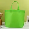 Bolsas Não Tecidas em Estoque Impressão de Logo em Branco Impressão Colorida Prensa Térmica Laminadas Sacolas de Compras Publicitárias Sacolas de Sacola Ecológicas Atacado