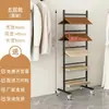 Araras de roupas para loja de roupas, expositores, prateleiras de armazenamento, araras de roupas móveis, multi-camada, economia de espaço, clipes para calças, armazenamento