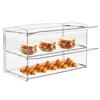 Caja de Pan Acrílica de 2 Niveles Vitrina Exhibidora para Panadería Pastelería Exhibidor de Tienda de Retail Caja de Plástico para Donas Galletas