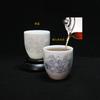 Taza de Té Cerámica Sensible a la Temperatura que Cambia de Color, Ocho Inmortales Cruzando el Mar, Juego de Té Kung Fu de Jadeíta, Taza de Agua que Cambia de Color, Taza de Maestro de Porcelana Azul y Blanca Estilo Antiguo