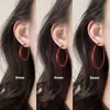 Pendientes de aro lisos populares para mujer, pendientes de aro grandes exagerados de verano, lujo ligero con un toque de alta gama, pendientes de aro con pasador de plata