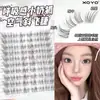 Pestañas Postizas Transpirables de Aspecto Natural, Párpados Dobles Segmentados, Racimos Individuales Naturales con Tallo Transparente, Realistas