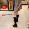 Liquidación después de botas con cremallera para mujer otoño e invierno 2024 pero botas altas finas y gruesas hasta la rodilla botas de caballero para mujer