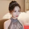 Nueva colección de otoño e invierno: Diademas sencillas y elegantes, con aleación con baño de plata y detalles de pedrería, perfectas para crear un look chic para vestidos de novia y vestidos de gala en estilos japonés y coreano.