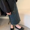 Brisa Suave da Noite Sapatos de Camada Única Sapatos de Fada 2025 Primavera e Outono Novos Bico Quadrado Laço Plano Macio Versátil Sapatos Feijão