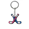 Popular Colgante Llavero para Mochila de Hockey sobre Hielo Colgante Pegamento Suave de PVC Joyería DIY Llavero Pequeño Regalo