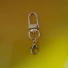Broche de Langosta con Resorte en Forma de U Pequeño de Aleación de Zinc Transfronterizo con Cadena Colgante para Llavero de Figura de Ocho Metálica