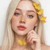 Conjunto de 8 Peças de Adesivos de Tatuagem Facial com Estampa Dourada com Desenhos de Estrela, Lua e Borboleta para Maquiagem dos Olhos de Festa, Novo Estilo Transfronteiriço, Personalizável