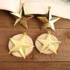 Estrela de Ponta de Árvore de Natal Estrela de Cinco Pontas Guirlanda de Natal Estrela de Cinco Pontas Pontilhada Estrela de Cinco Pontas Plana Estrela Tridimensional Decorações de Natal