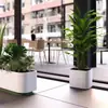 Macetero Imitación Terrazo Exterior Tienda Calle Comercial Cafetería Lechería Canaleta de Flores de Hierro Soporte para Flores de Exterior
