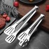Pinza para Alimentos de Tres Líneas de Acero Inoxidable 304 Pinza para Alimentos Engrosada Pinza para Barbacoa Pinza para Pan Pinza para Bistec Pinza para Alimentos