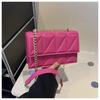 Bolso de cadena a juego para mujer, primavera 2024, nuevo bolso de mensajero de un solo hombro con costuras texturizadas, bolso cuadrado pequeño de moda