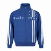 Ropa Vintage Yidao Otoño 2026 Nuevo Estilo Americano Bordado de Estrella Doble Raya Cuello Alto Holgado Corto Cárdigan Sudadera para Hombre