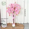Árbol Artificial de Flor de Cerezo Desmontado y Montado Transfronterizo para Decoración, Árbol Artificial Grande de Flores para Decoración de Sala de Estar en Casa