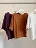 Camiseta de punto casual con mangas de murciélago y hombros descubiertos para mujer, nueva colección de otoño, tacto de alta gama, holgada y estilizada, top de manga de tres cuartos