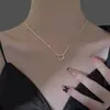Collar Casual y de Moda con Corazón Calado, Diseño de Nicho de Alta Gama, Accesorios Versátiles de Cadena para Clavícula Estilo Ins para Mujeres