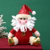 Adornos de Papá Noel Transfronterizos Nuevos Adornos de Decoración Muñeco de Nieve Decoración Navideña de Tela Decoración de Ventana Venta al por Mayor
