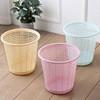 Lixeira de Plástico para Uso Doméstico com Cores Contrastantes Cesto de Lixo para Vaso Sanitário Banheiro Sala de Estar Criativo Simples Anel de Pressão Atacado
